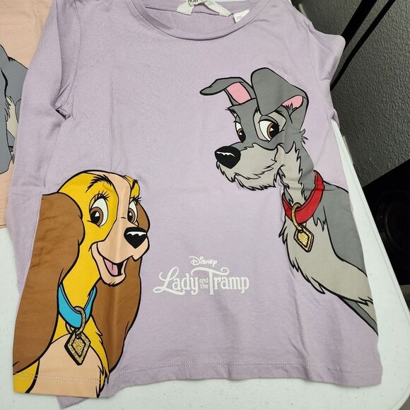 H&M Disney Lady and the Tramp 3 Piece Shirt Set Size 6x/7 - Picture 3 of 12